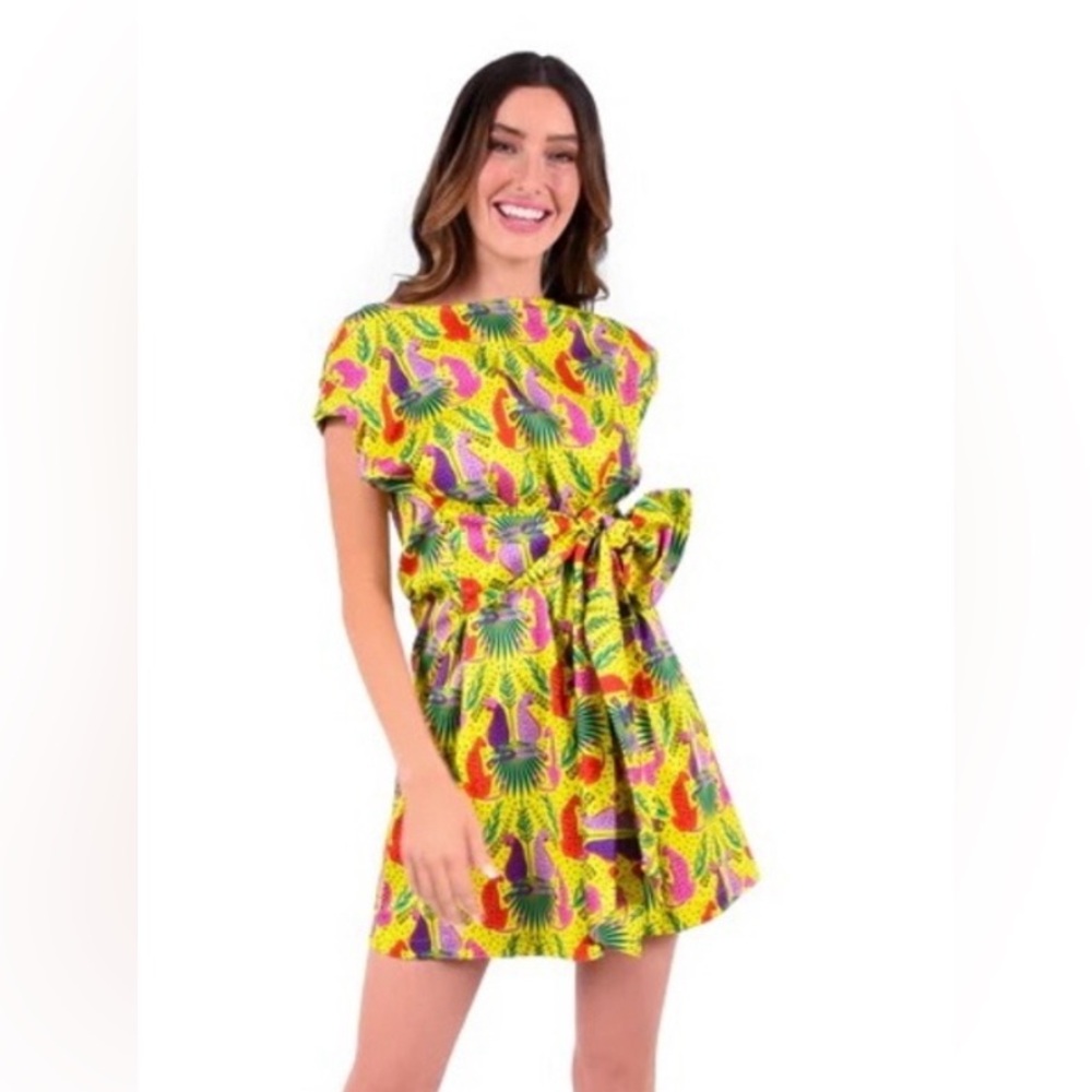 Emily McCarthy size Large dress with sash- so fun for summer vacation